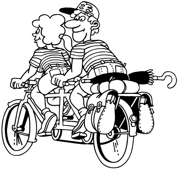 Bicycle built for two vinyl sticker. Customize on line.  Bicycles Motorcycles 009-0112  
